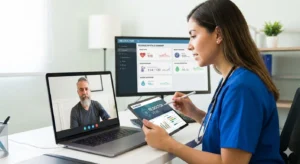 De opkomst van smartphonegebaseerde monitoring van vitale functies bij chronische aandoeningen 6 Hoe RE.DOCTOR Vitals een revolutie teweegbrengt in de telegeneeskunde: het op afstand bewaken van vitale functies is nu eenvoudig.